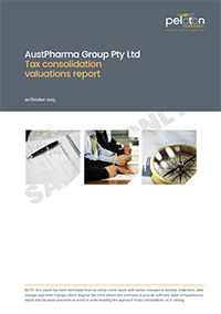 Tax Consolidations Valuation Sample Report